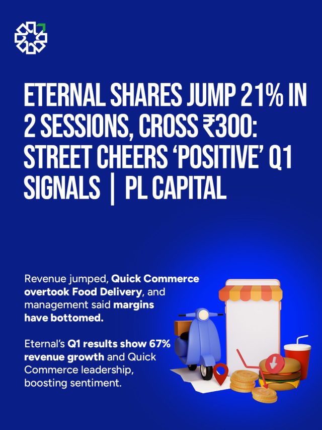Eternal shares jump 21% in 2 sessions, cross ₹300: Street cheers ‘positive’ Q1 signals | PL Capital